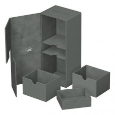 Ultimate Guard 266+ Twin Flip n Tray XenoSkin Deck Case - Grey - UGD011363