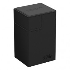 Ultimate Guard 80+ Xenoskin Flip n Tray Deck Case Box - Monocolor Black - UGD011218